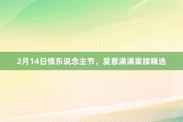 2月14日情东说念主节，爱意满满案牍精选